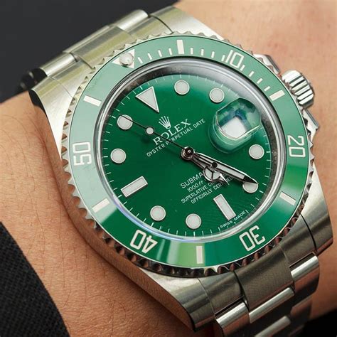 rolex submariner stainless green|submariner rolex green price.